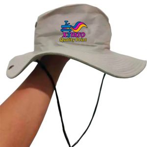 Beige Bucket Hat With X3yato Logo – 100% Cotton