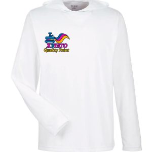 Hooded T-Shirt with Vertical x3yato Logo on Right Chest