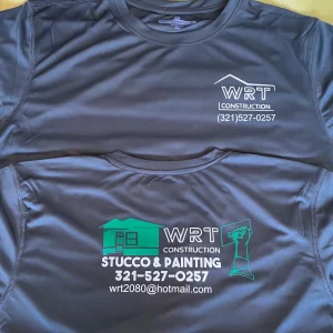 WRT Construction T-Shirt – 100% Polyester with Vinyl Print