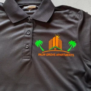Palm Grove Apartments Polo – 100% Polyester with Vinyl Print