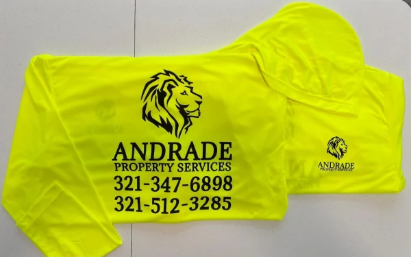 Andrade Property Services Hoodie T-Shirt – 100% Polyester Sublimated