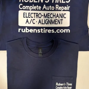 Ruben’s Tires Work T-Shirt – 100% Cotton with Vinyl Print