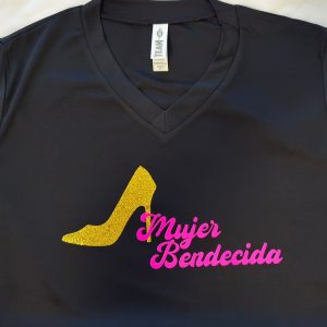 Dry Fit T-Shirt Made with Regular Vinyl and Glitter Vinyl