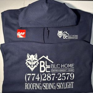 Custom Branded Navy Hoodie – BLC Home Improvement Corp