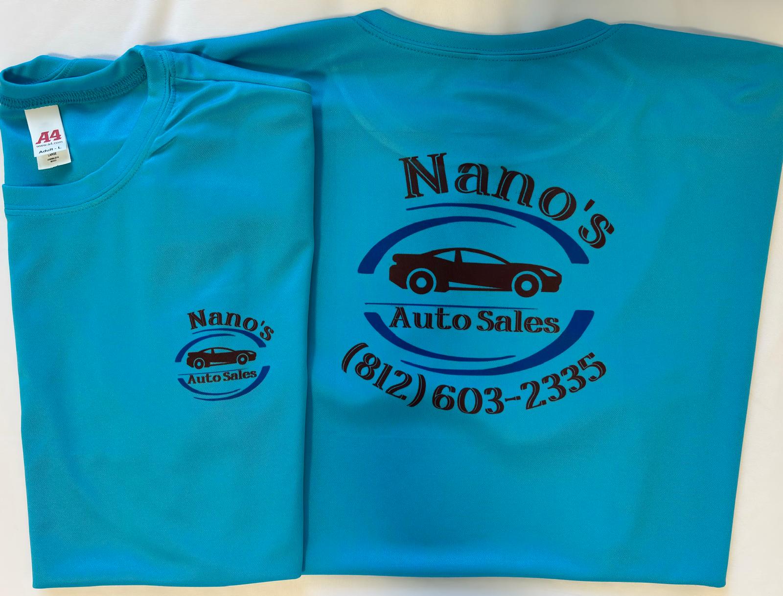 Nano’s Auto Sales – Custom Dealership Apparel