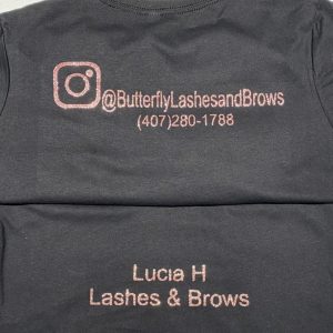 Butterfly Lashes and Brows – Custom Professional Apparel