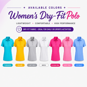 Custom Sublimation Women’s Dry-Fit Polo Shirt